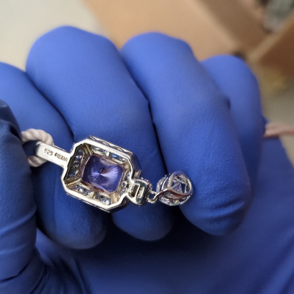 Meda Sterling silver cz  necklace! - Picture 3 of 4